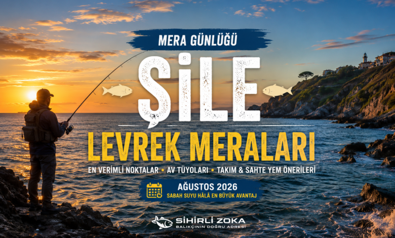 Şile kıyılarında gün doğumunda spin takımıyla levrek avına hazırlanan balıkçı