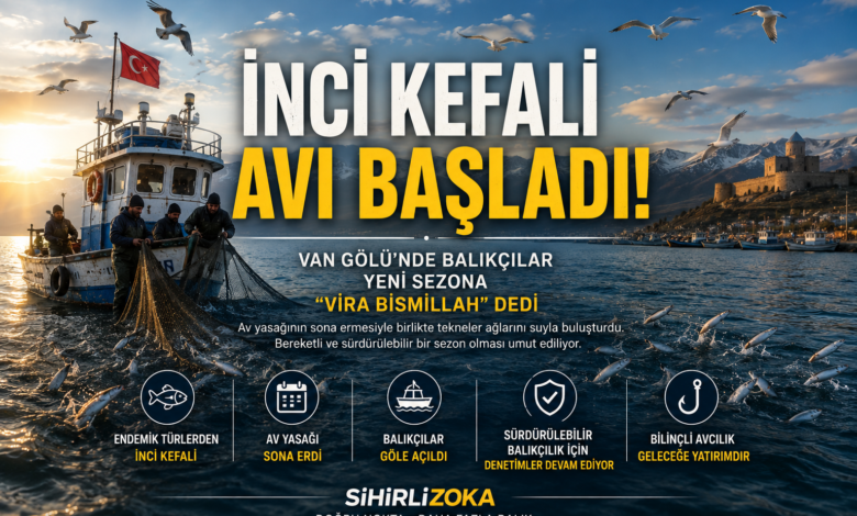 İnci kefali avı başladı: Van Gölü'nde balıkçılar yeni sezonun ilk avına çıktı