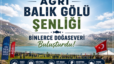 Ağrı Balık Gölü Şenliği sırasında Balık Gölü kıyısında düzenlenen etkinlikler ve ziyaretçiler