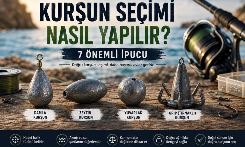 Kurşun seçimi nasıl yapılır rehberinde gezer, damla, zeytin ve grip olta kurşunları