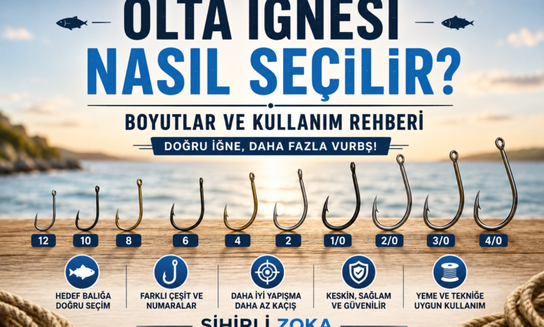 Olta iğnesi nasıl seçilir rehberinde farklı boyut ve türlerde balıkçılık iğneleri